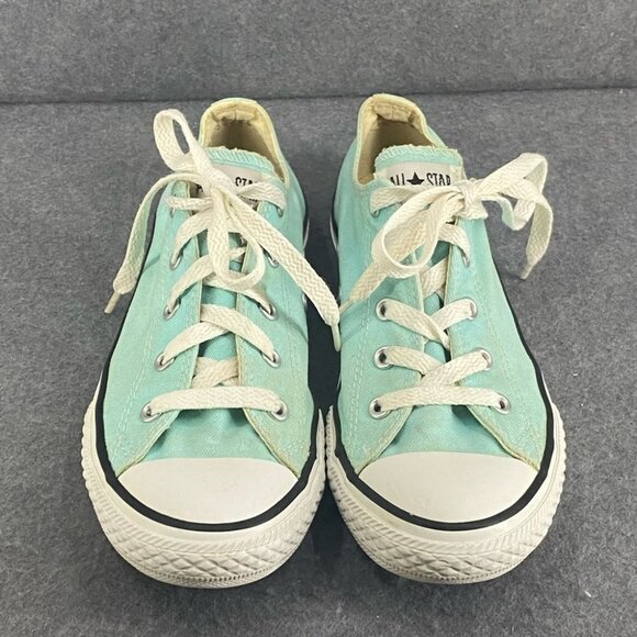 Converse Light Turquoise Low Top Sneakers Youth Size 3 - Picture 2 of 14